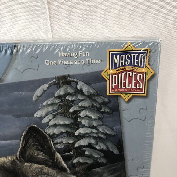 "NIGHT EYES" GREY WOLF 550 PIECE JIGSAW PUZZLE - BY MASTER PIECES (18x24 ) NEW - Picture 2 of 9